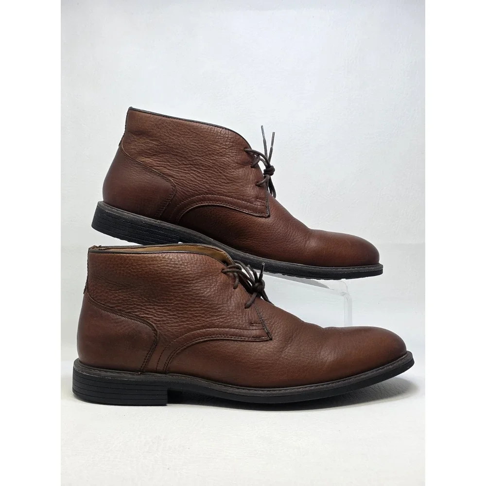 Johnston & Murphy XC4 Boots Mens Size 10M Brown Leather Chukka Waterproof Casual